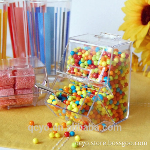attactive mini acrylic candy /chocolate bin with scoop